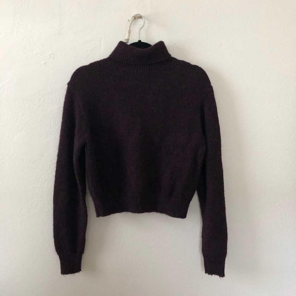 Uniqlo U Melange Turtleneck Burgundy Sweater XS
